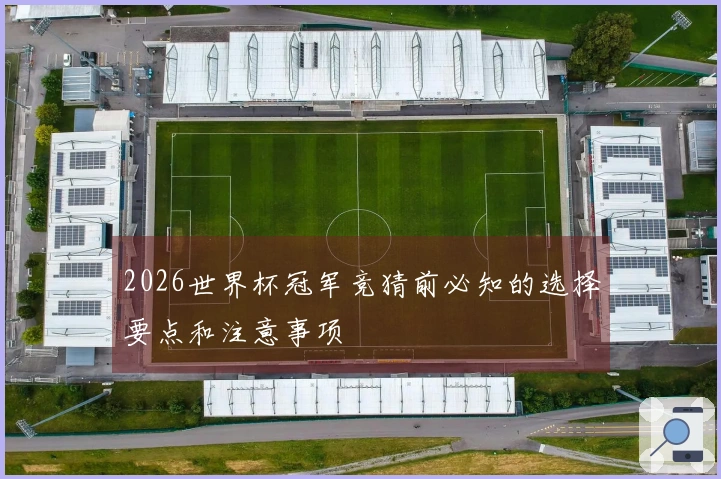 2026世界杯冠军竞猜前必知的选择要点和注意事项